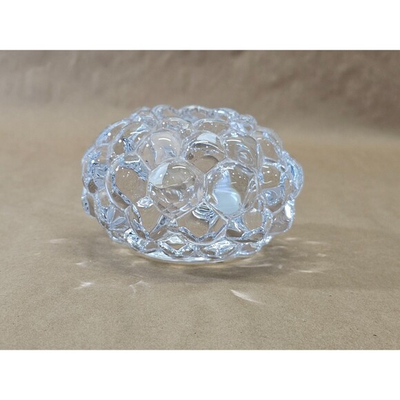 Orrefors Crystal Raspberry Votive Candle Holder Bubble Anne Nilsson Signed EUC - Picture 2 of 5